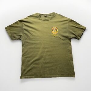 Vintage USMC 2nd Battalion 4th Marines Shirt Olive Military Tee World Tour XL